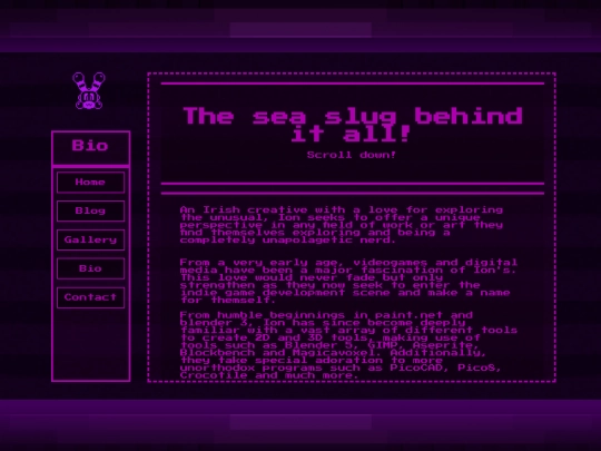 pages/bio screenshot