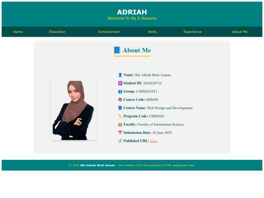 aboutme screenshot