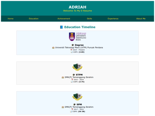 education screenshot