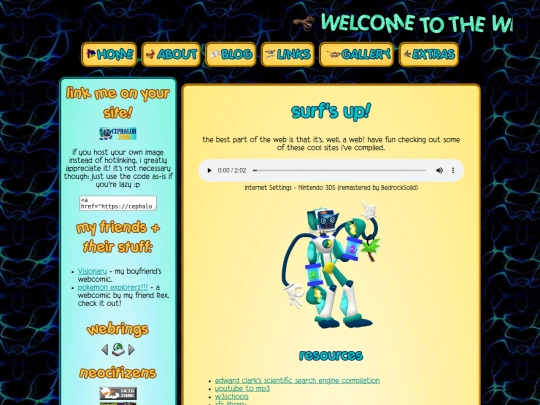 links screenshot