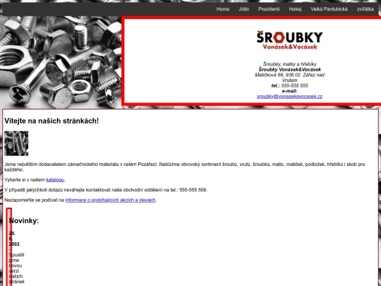 sroubky screenshot