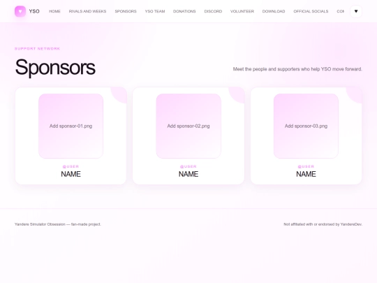 sponsors screenshot