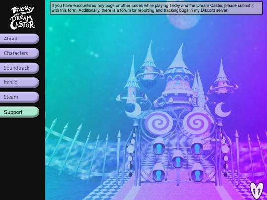 support screenshot