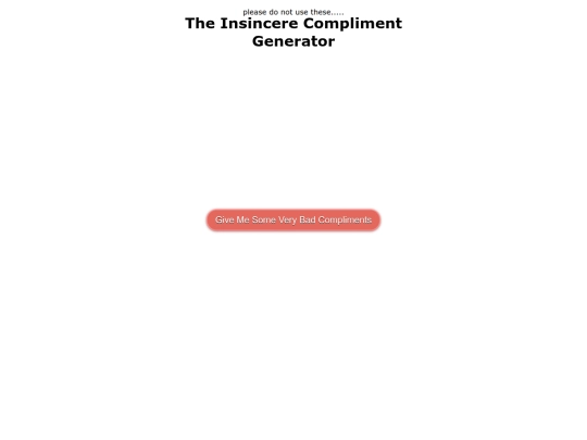 insincerecomplimentgenerator screenshot