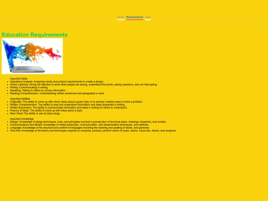requirement screenshot