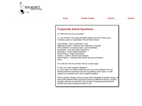 faq screenshot