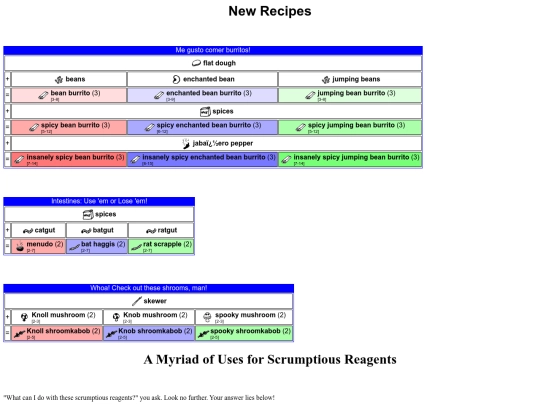 Ascension-Plan.html/Recipes screenshot