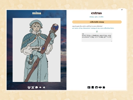 ocs/mina/extras screenshot