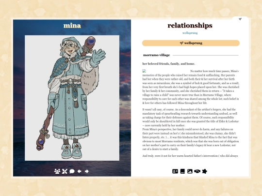 ocs/mina/relationships screenshot