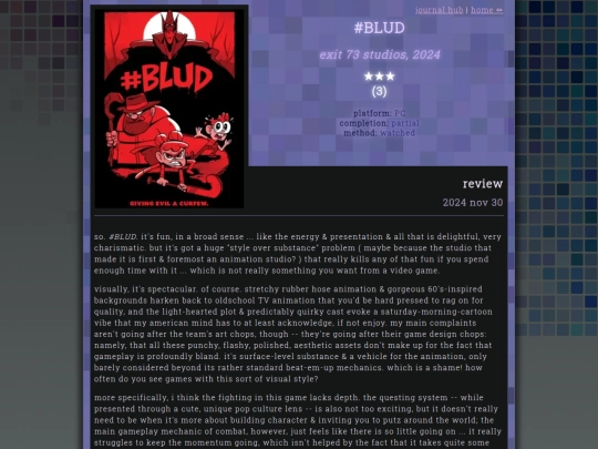 reviews/blud screenshot