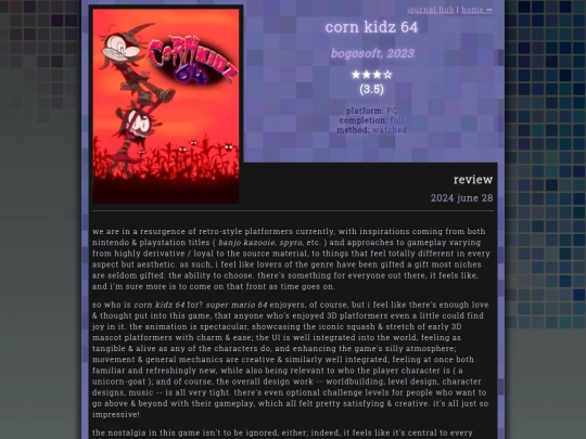 reviews/corn-kidz-64 screenshot