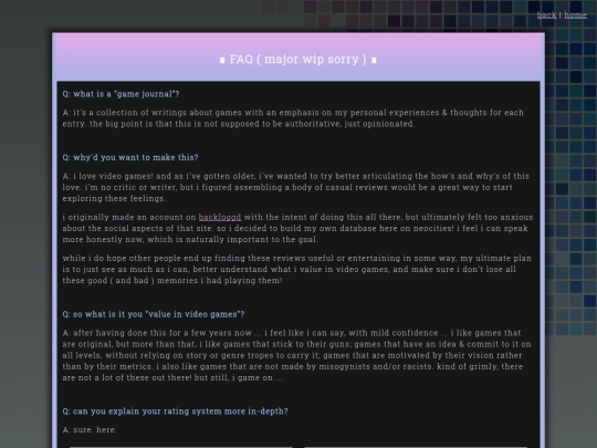 reviews/faq screenshot