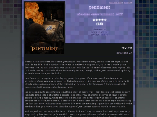 reviews/pentiment screenshot