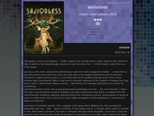 reviews/saviorless screenshot