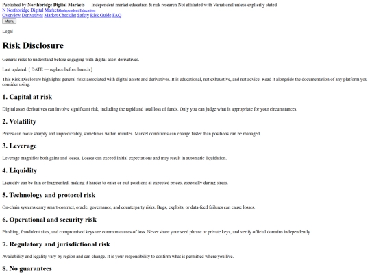 risk-disclosure screenshot