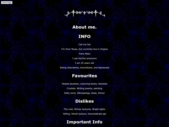 About me screenshot