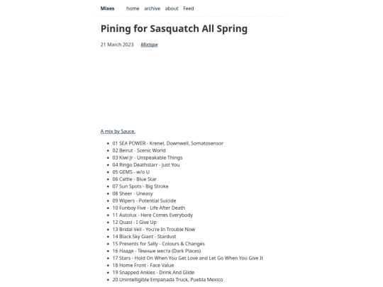 blog/Pining for Sasquatch All Spring screenshot