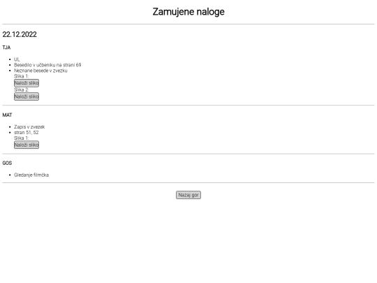Naloga/naloge screenshot
