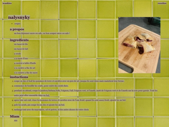 recettes/nalysnyky screenshot
