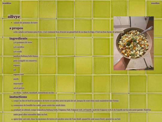 recettes/olivye screenshot