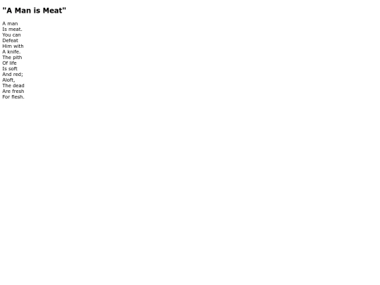 Poems/A_Man_is_Meat screenshot