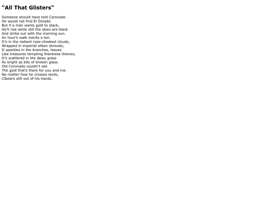 Poems/All_That_Glisters screenshot