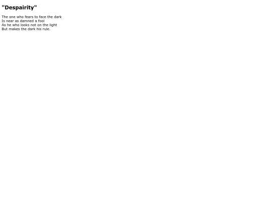 Poems/Despairity screenshot