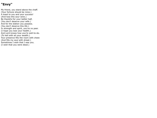 Poems/Envy screenshot