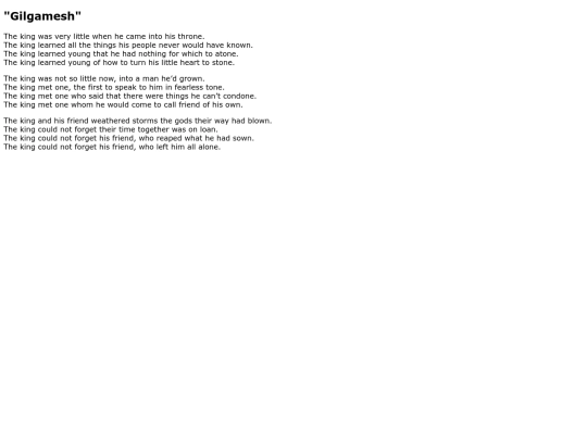 Poems/Gilgamesh screenshot