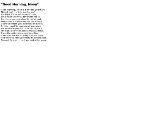 Poems/Good_Morning_Moon screenshot