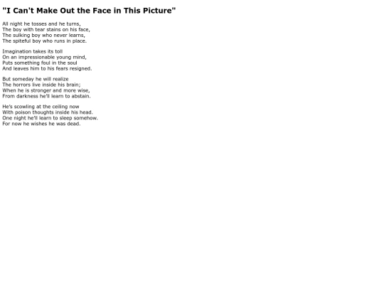 Poems/I_Cant_Make_Out_the_Face_in_This_Picture screenshot