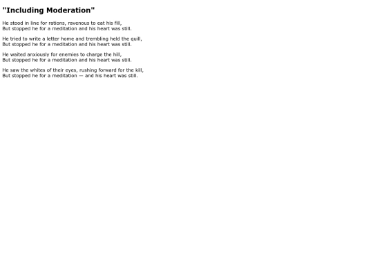 Poems/Including_Moderation screenshot