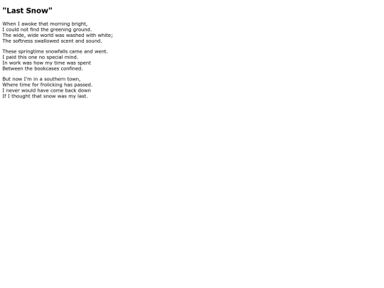 Poems/Last_Snow screenshot