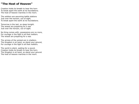 Poems/The_Host_of_Heaven screenshot