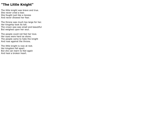Poems/The_Little_Knight screenshot