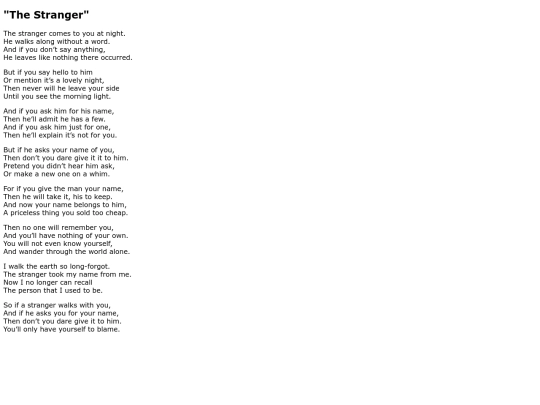Poems/The_Stranger screenshot
