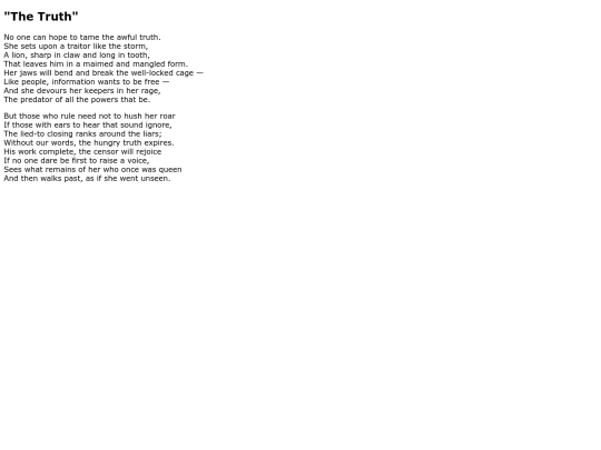 Poems/The_Truth screenshot