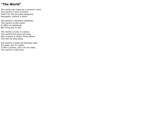 Poems/The_World screenshot