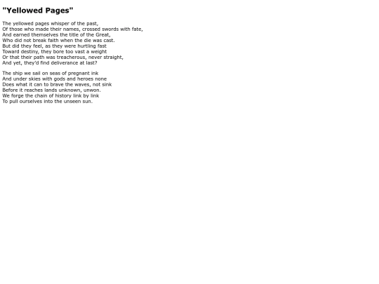 Poems/Yellowed_Pages screenshot