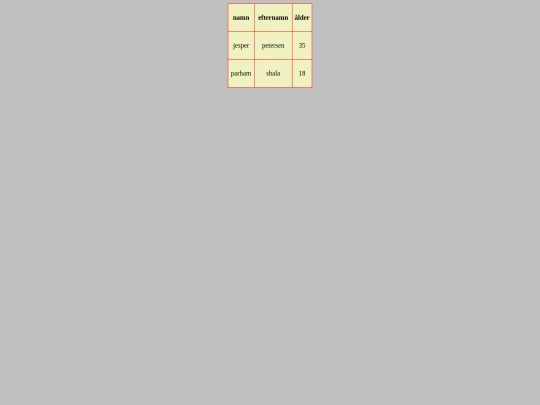 table screenshot