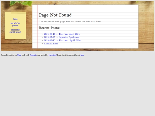 journal/not_found screenshot