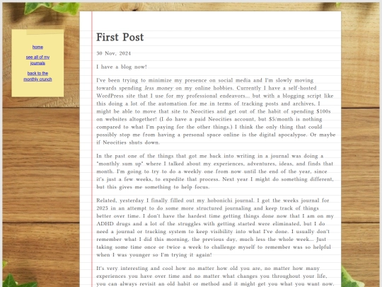 journal/posts/2024-11-30-First-Post screenshot