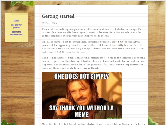 journal/posts/2024-12-07-Getting-started screenshot