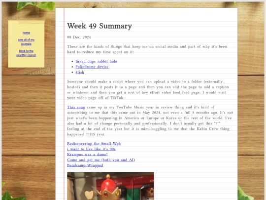 journal/posts/2024-12-08-Week-49-Summary screenshot