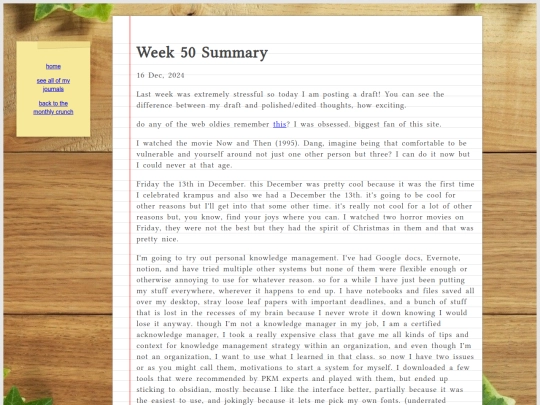 journal/posts/2024-12-16-Week-50-Summary screenshot
