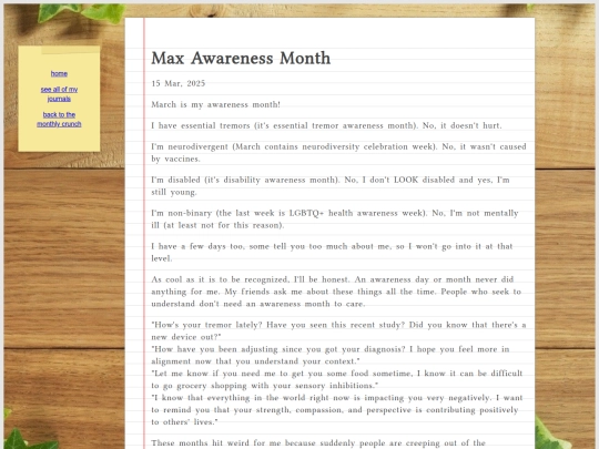journal/posts/2025-03-15-Max-Awareness-Month screenshot