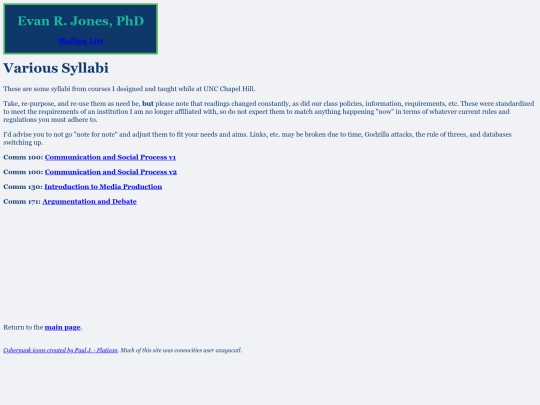 syllabi screenshot