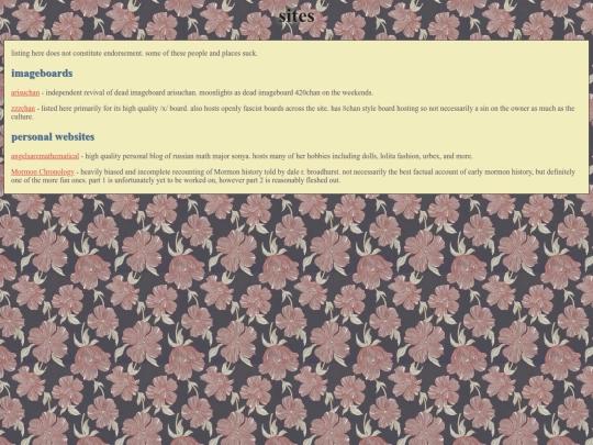 sites screenshot