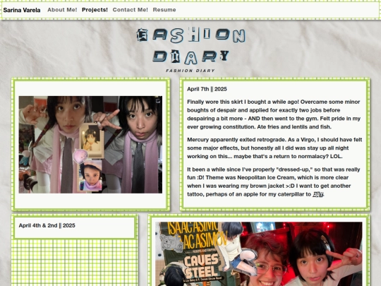 projects/fashiondiary screenshot