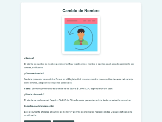 Tramites/cambio-nombre screenshot